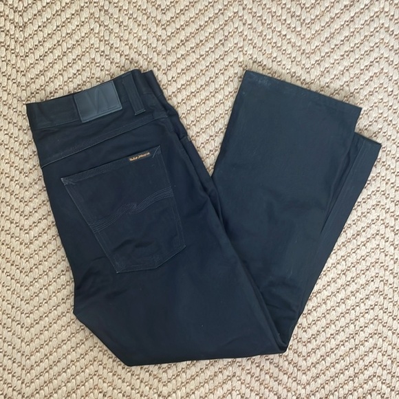 Nudie Jeans Other - Nudie Jeans - Nake and Famous Slim Jim Black Twill Ankle Cropped - 34x32